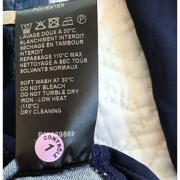 Sport The Kooples Blue Denim & Semi Sheer Top S - Picture 6 of 7